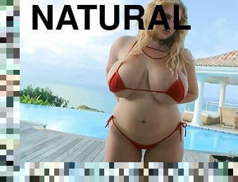 Ashley Ellison - incredible blonde with Big natural tits outdoors