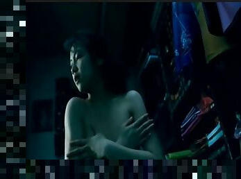 Gorgeous Asian celebrity gets naked in a movie scene