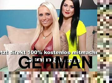 Young German stepmom Tina has a real amateur MFM threesome in Berlin