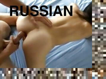 Russian tight teen gets her ass drilled
