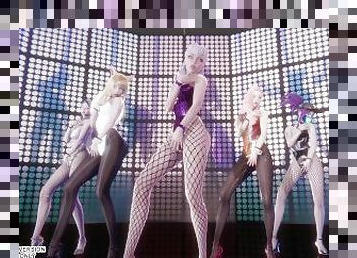 [MMD] EXID - Up & Down Ahri Akali Kaisa Evelynn Seraphine Hot Kpop Dance League Of Legends Hentai