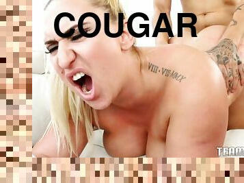 cul, gros-nichons, levrette, ejaculation-sur-le-corps, hardcore, maman, ejaculation, blonde, gros-seins, seins