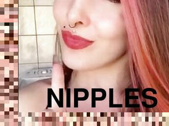 Sexy dance decollete nipples