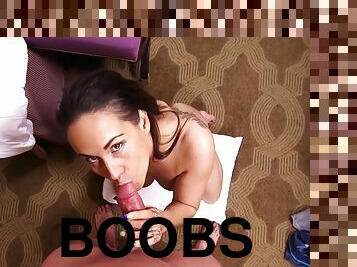 Nasty Brunette Pornstar With Big Boobs