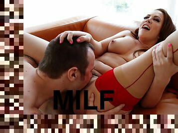Milf Attack Scene: Chad Alva fucking big ass mature in red lingerie