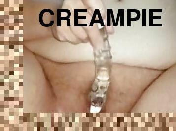 Juicy bbw creampie masturbation