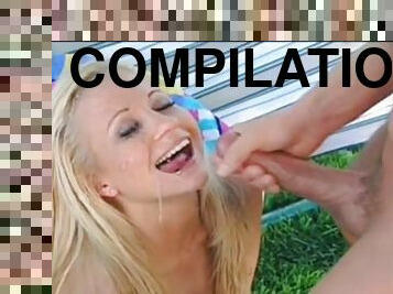 Big facial cumshot compilation in slow motion