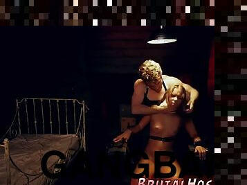 Dominated in the woods and rough gangbang with kinky fed up