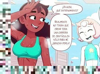 Las lesbianas tienen su noche de pasión - steven universe hentai