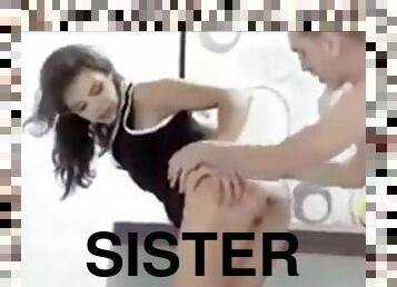 Deep anal while standing for stepsister