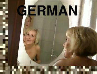 German mature has anal shower