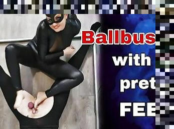 Ballbusting With Pretty Feet! Femdom Bondage CBT BDSM Piss Golden Shower Domination Real Milf