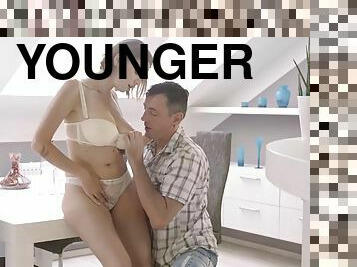 OLD4K. Amazing sex with teen chick helps old guy feel younger again