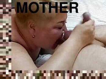 mother-in-law licks my ass and jerks off my dick to a cumshot