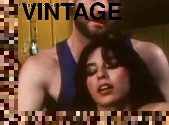 Classic vintage hairy threesome from 1975