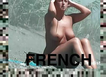 Pretty girls in the nude beach in southern france