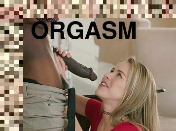 Cute blonde teen gets multiple orgasms while fucked by bbc