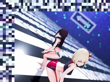 ?MMD Lycoris Recoil 4k/60fps??Chisato(?? ??) Takina(??? ???)? ~?Party Tonight LAYSHA (???)?  Naughty