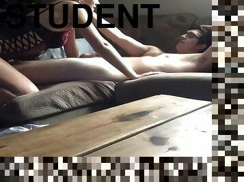 Student couple fuck after class