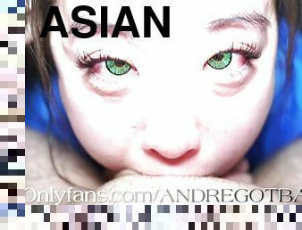 Green Eyes ASIAN NURSE deepthroat crying POV blowjob for her patient! ( sukisukigirl )