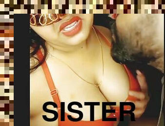 Step-sister Natural Big Boobs Sucking And Hot Kisses