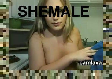 Sultry blond shemale prostitute