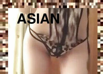 Hottest asian strip tease with perfect tits