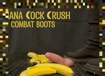 Cock Crush with Banana, CBT Trampling with TamyStarly - Ballbusting, Cock Trample, Femdom