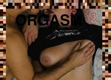 very hard orgasm while masturbating and beeing nipple played - Unlimited Orgasm