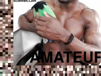 Muscular BBC on webcam