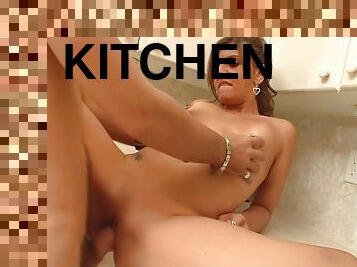 Being Hungry Cute Teen Goes To The Kitchen And Sucks On Her P1