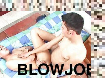 Who doesnt like waking up to a blowjob? This is how Hispanic boys Julian and Robbie start their sex romp on the bed. Jerking a little and the cocks...