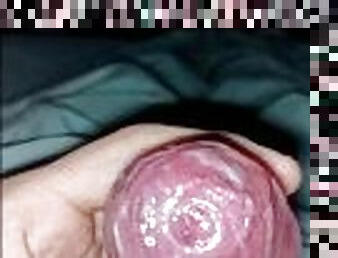 cum play with phimosis tight foreskin