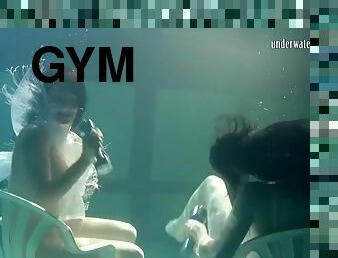 Siskina and Polcharova are underwater gymnasts