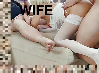 Share my wife with a friend. Threesome. MFM. Cuckold. Bisexual husband. Scene 2