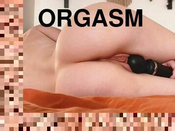 Fingers weren't enough! Vibrator gave me my sweet morning orgasm - girl masturbation orgasm