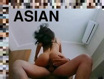 Asian teen perfectly rides cock! - Amateur - Sheisincognita