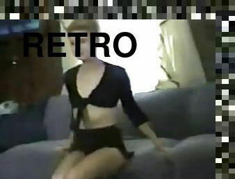 ébona, interracial, vintage, preto, retro