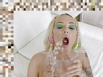 Piss covered throat and fuck ANAL whore