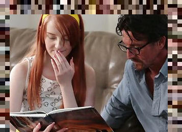 Redhead gets home schooled by horny teacher