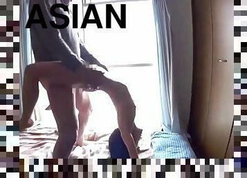 Guy fucks Asian hooker and fills her pussy with cum