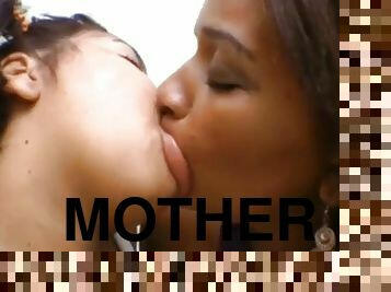 brasil, beijando, filha, irmã, mãe-mother