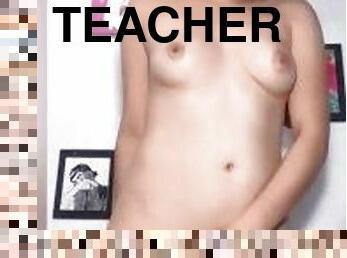 schoolgirl strips naked for her math teacher
