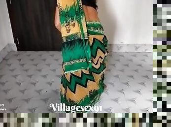 Green Saree indian Mature Sex In Fivester Hotel ( Official Video By villagesex91)