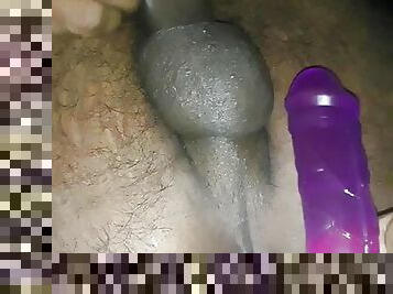 Insert Big dildo in to my ass by aunty