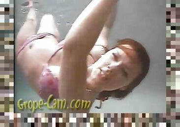 Sexy teen alexa groped in the pool more of her at gropecam.com