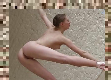 The beauty and plasticity of the naked body of the ballerina Annette A is perfection.