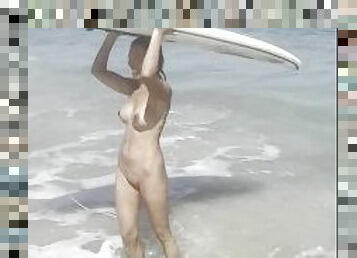 surfing naked!