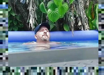 Cute Chub In The Pool