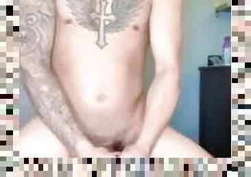 horny solo bbc dirty talks and moans until he gets his nut